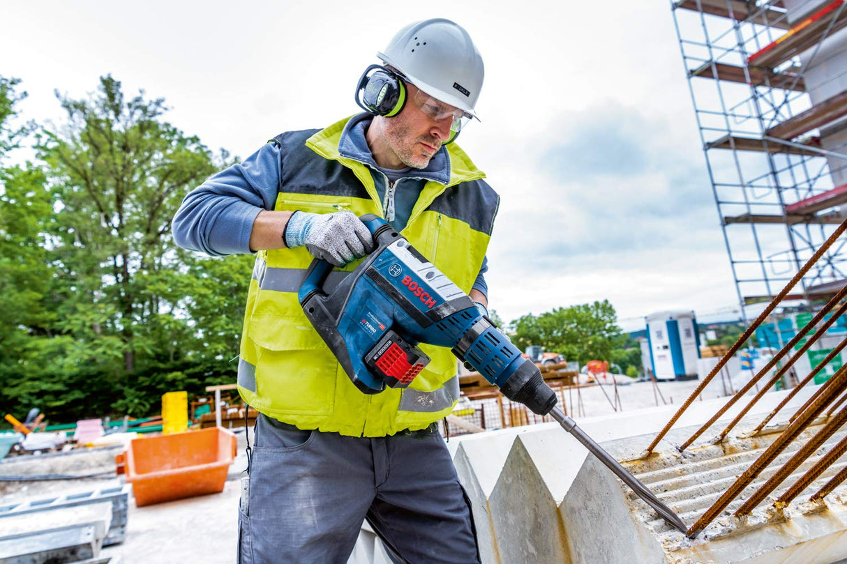 Bosch Professional BITURBO GBH 18V-45 C - Martillo perforador a batería (Brushless, 18V, 12,5 J, Ø máx. hormigón 45 mm, SDS max, Connectivity, sin batería, en maletín)