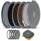 NiSi JetMag Pro Landscape ND Kit 82mm Kit de Filtro Magnético (FS ND8, FS ND64, FS ND1000, True Color CPL, 67mm/72mm/77mm/82mm Anillos Adaptadores, Tapas delantera y trasera, Bolsa Caddy)