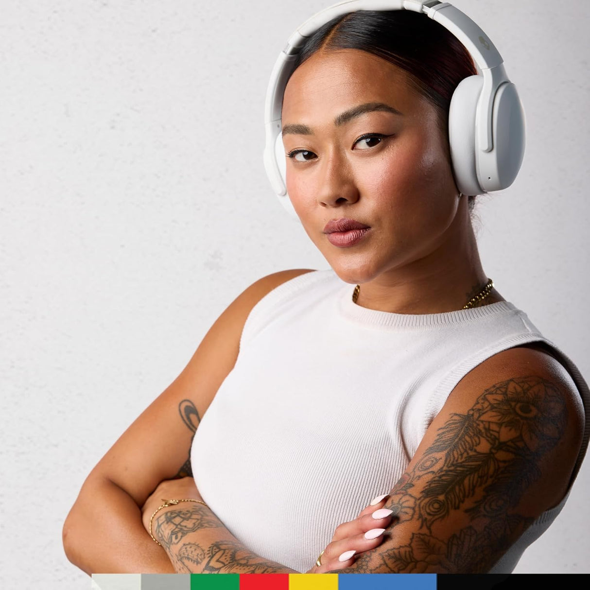 Skullcandy Crusher EVO Cascos Over-Ear Inalámbricos con Sensory Bass, 40 h de Autonomía, Micrófono, Compatibles con iPhone Android y Dispositivos Bluetooth, Bone
