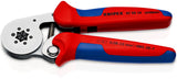 Knipex Alicate autoajustable para crimpar punteras huecas de acceso lateral cromado, con fundas multicomponentes 180 mm (cartulina autoservicio/blíster) 97 55 14 SB
