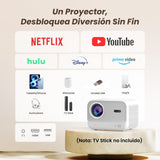 YABER Proyector Portátil 4K Full HD 1080P Nativo con Sonido JBL & Enfoque Automático 1s, WiFi 6 Bluetooth, para Cine en Casa/Exterior Compatible con Móvil/iOS/Android/TV Stick/PS5/HDMI