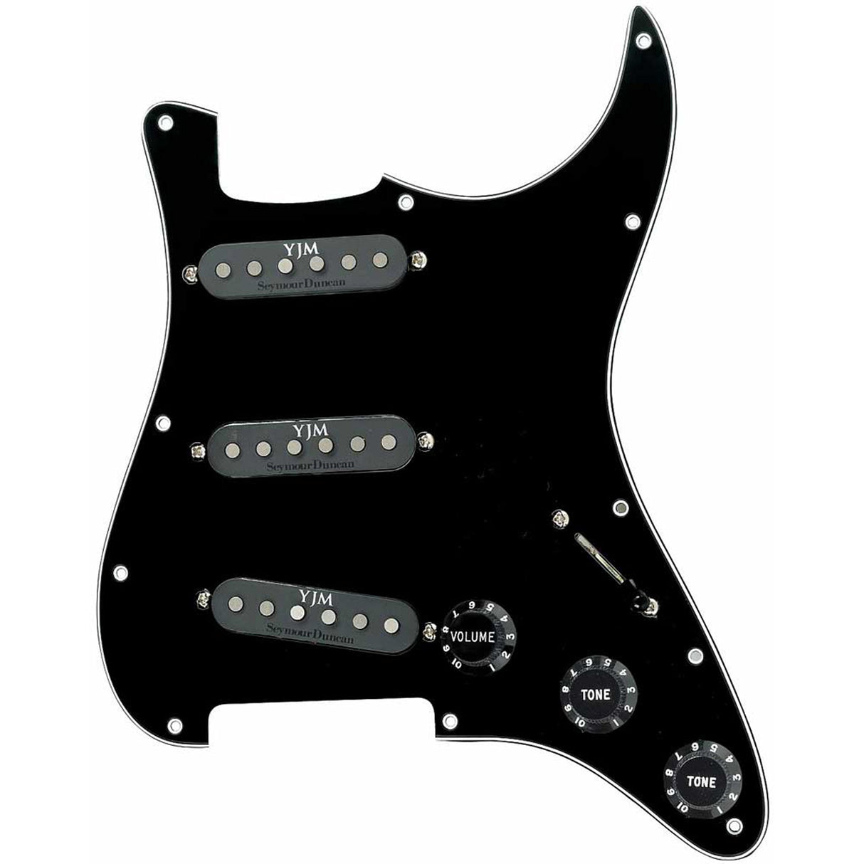 Seymour Duncan sstk de s10s pickg BLK YJM Fury Firma para Stratocaster, Set Incluye golpeador para Negro