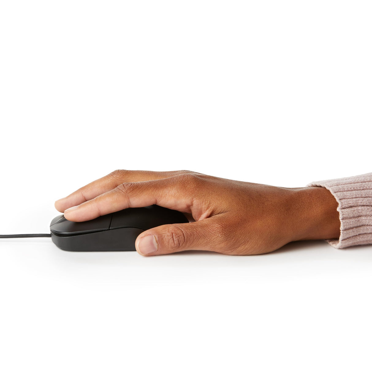 Amazon Basics Paquete de 30 Ratón con 3 Botones y Cable USB (Negro)
