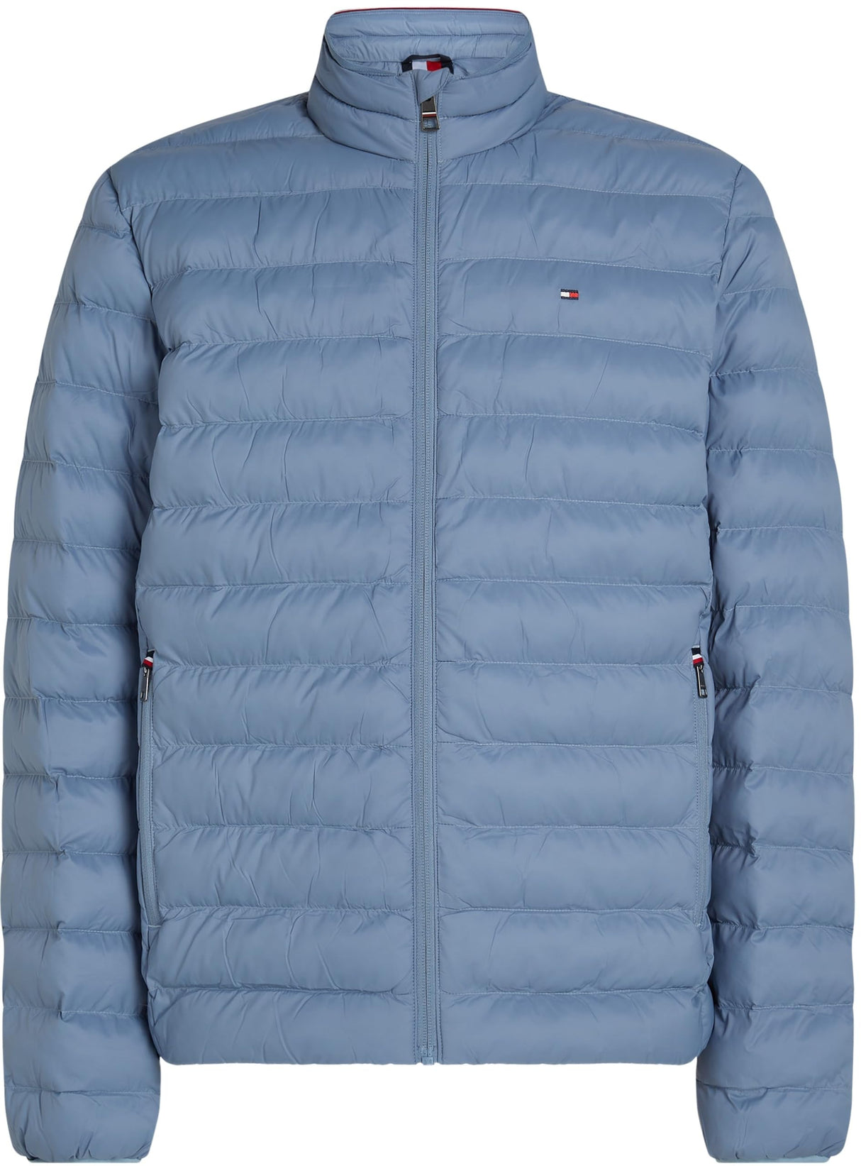 Tommy Hilfiger Cazadora acolchada Packable Frecycled Jacked Relaxed Fit, Azul (Brisk Blue), L