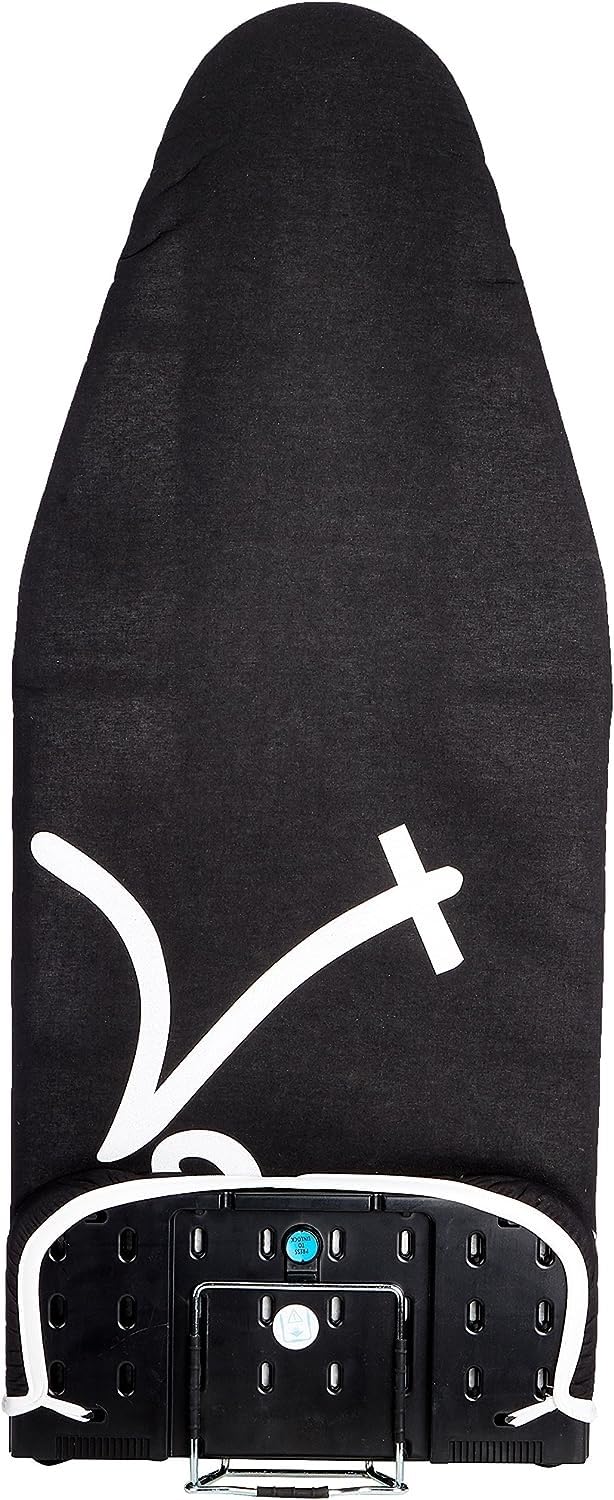 JATA HOGAR TP600 -Tabla de Planchar Plegable, Medidas 136 x 46 cm, Estructura Aluminio Anticorrosión, Resistencia 40 kg, Antideslizante, Funda 100% Algodón, Reposa Planchas, Fabricación europea