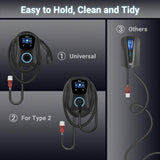 Tera EV Cargador con Smart App 32A Tipo 2 22kW 400V CE y TüV wallbox Cable de Carga de 7 Metros con Soporte para el Cargador Control de la aplicación Enchufe de 3 Fases CEE Coche electrico W01