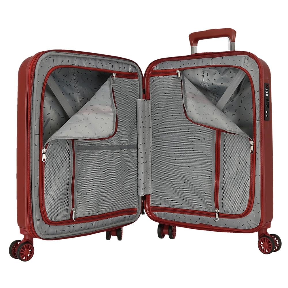 Joumma Marvel Ironman Maleta de Cabina Rojo 40x55x20 cms rígida 2,8 kgs Cierre TSA Integrado ABS 2,8 kgs 37L Extensible Equipaje de Mano