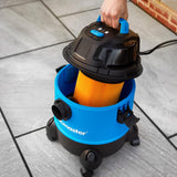 Vacmaster seco y húmedo Aspiradora Multiusos,Aspirador de Taller con Enchufe Integrado y Función de Soplado, 1250 W, 20 Liters, Azul
