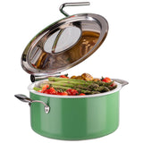 APS 12339 Chafing Dish, 4 pzs. SetØ 30,5 cm, H: 17,5 cm18/8 Acero Inoxidable, Verde Menta