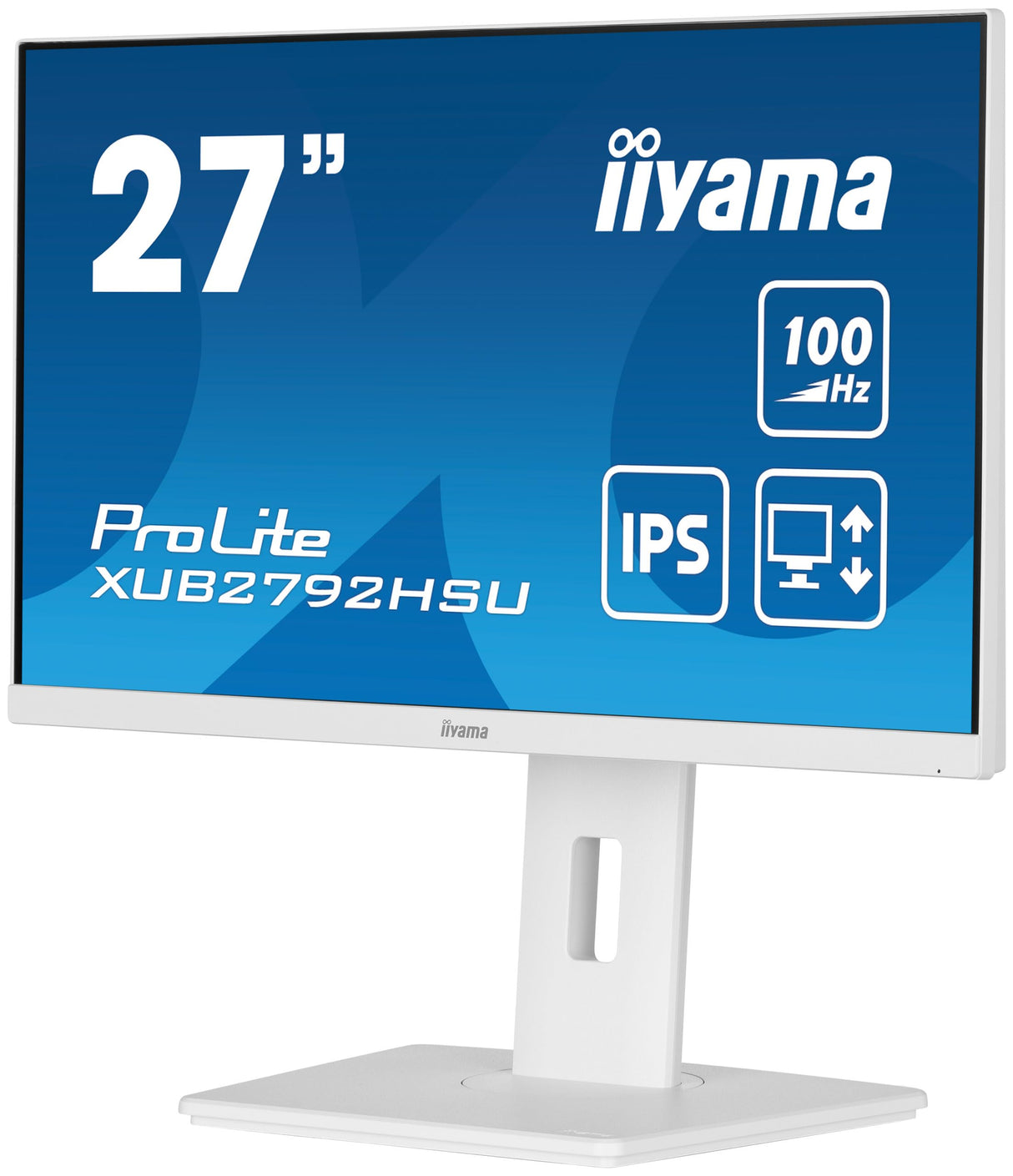 iiyama XUB2792HSU-W6 27" Blanco Panel IPS, 1920x1080100Hz, 250cd/m², 15cm Regulable en Altura, Pivotante, Altavoces, HDMI, DisplayPort, 0,4ms (MPRT), FreeSync, USB 4x3.2