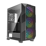 Xilence Xilent Breeze II X812.ARGB - Carcasa para Ordenador de Videojuegos (3 Ventiladores ARGB de 120 mm, 1 Ventilador PWM de 120 mm, Carcasa para Torre ATX, Panel Lateral de Cristal, Elegante Malla