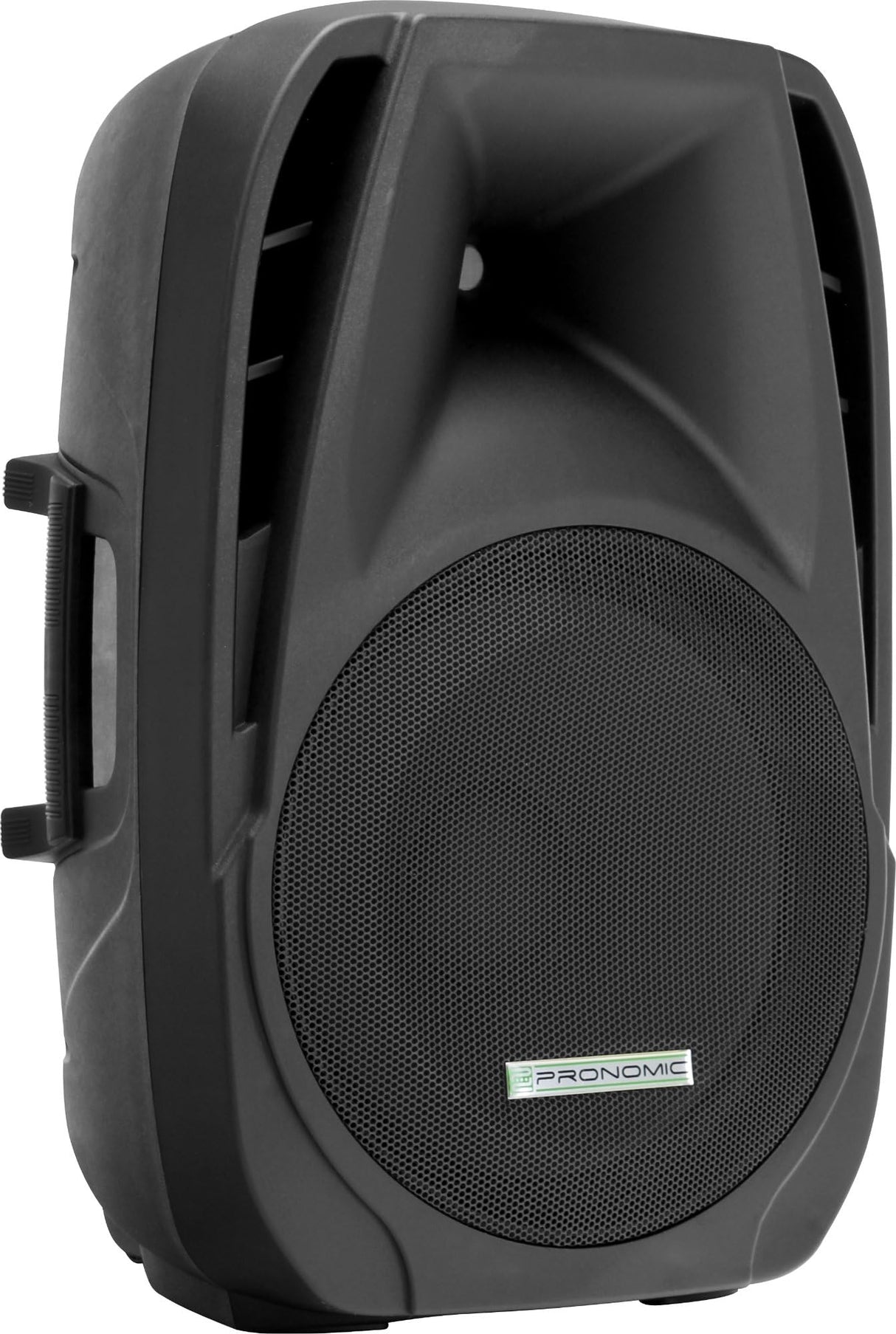 Pronomic PH15A Altavoz para Escenario y Conciertos, Altavoz PA Activo, Caja PA Móvil para Llevar, (Reproductor MP3 USB/SD/Bluetooth, 200 W RMS / 350 W Pico, Woofer de 15", Tweeter de 1,35"), Negro