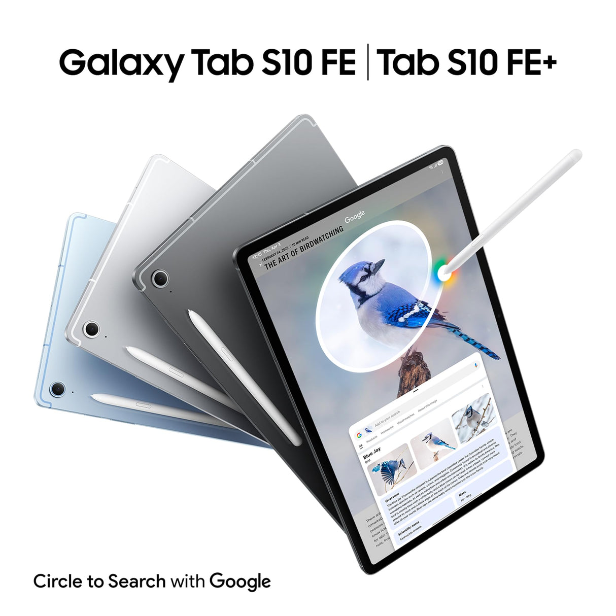 Samsung Galaxy Tab S10 FE 256GB, Tablet Android + S Pen, Galaxy AI, 8GB RAM, Pantalla de 10,9", Batería de Larga Duración, Azul, Garantía del Fabricante 3 Años + 1 Año Extra