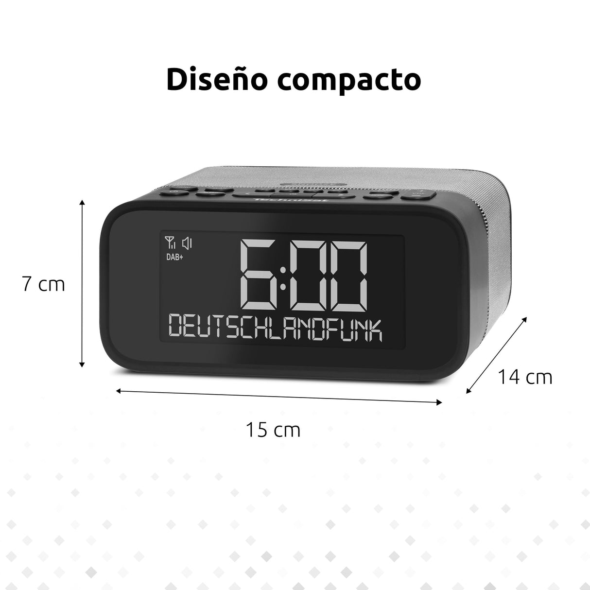 TechniSat DIGITRADIO 52 BT– Radio Despertador Dab(Radio Reloj, Despertador, Dab+, FM, función Snooze, Temporizador de Apagado, Pantalla Regulable, recepción Bluetooth, Altavoz de 3 vatios RMS)