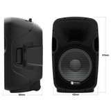 Wiibo Festa 15BT Altavoz Activo Profesional 15" 600W Pico Bluetooth + Soporte + Cable + Micrófono