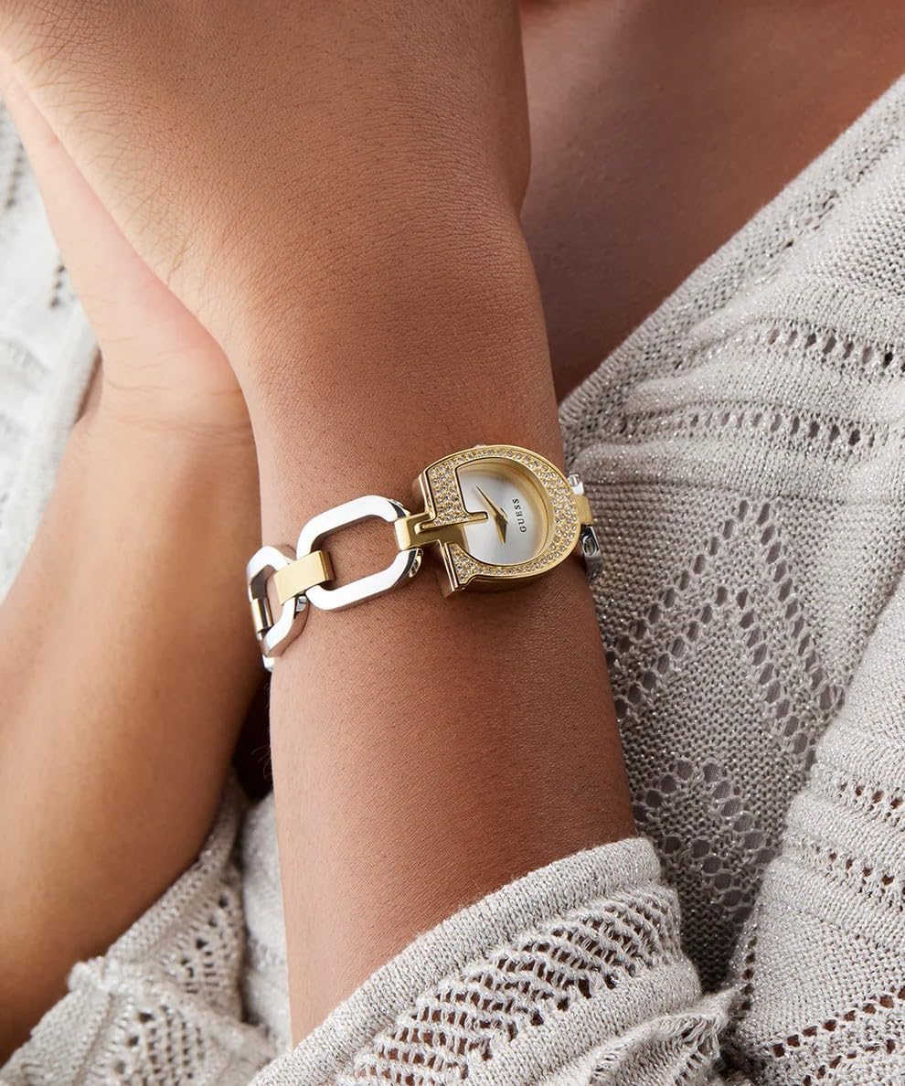 GUESS Reloj Analógico para Mujer'S de Cuarzo con Correa en Acero Inoxidable GW0683L6