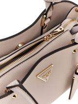 GUESS Meridian Shoulder Satchel, Hand Bag Women, Beige, One Size