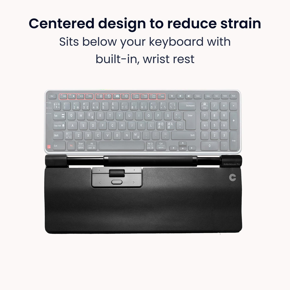 Contour Design RollerMouse Pro ratón Ambidextro RF inalámbrico + Bluetooth + USB Type-A Rollerbar 2800 dpi