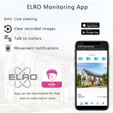 ELRO CZ60RIPS Color Night Vision 1080P HD Surveillance Camera Pantalla de 9" y aplicación, 2-Teiliges Set