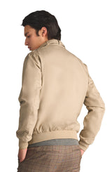 Members Only, Chaqueta de Motorista emblemática Original para Hombre, Corte Entallado, Caqui, Medium