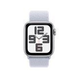 Apple Watch SE de 2.ª generación GPS Smartwatch con Caja de Aluminio en Plata de 40 mm y Correa Loop Deportiva Azul Nube. Monitores de entreno y sueño y Neutro en Carbono