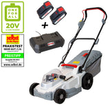IKRA cortacésped Mulching ICM 2/2037, Incl. 2X batería y Doble Cargador rápido
