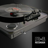 Energy Sistem Blackspin – Tocadiscos (10W, vinilos, RCA, Puerto USB, Bluetooth, Bluetooth out)