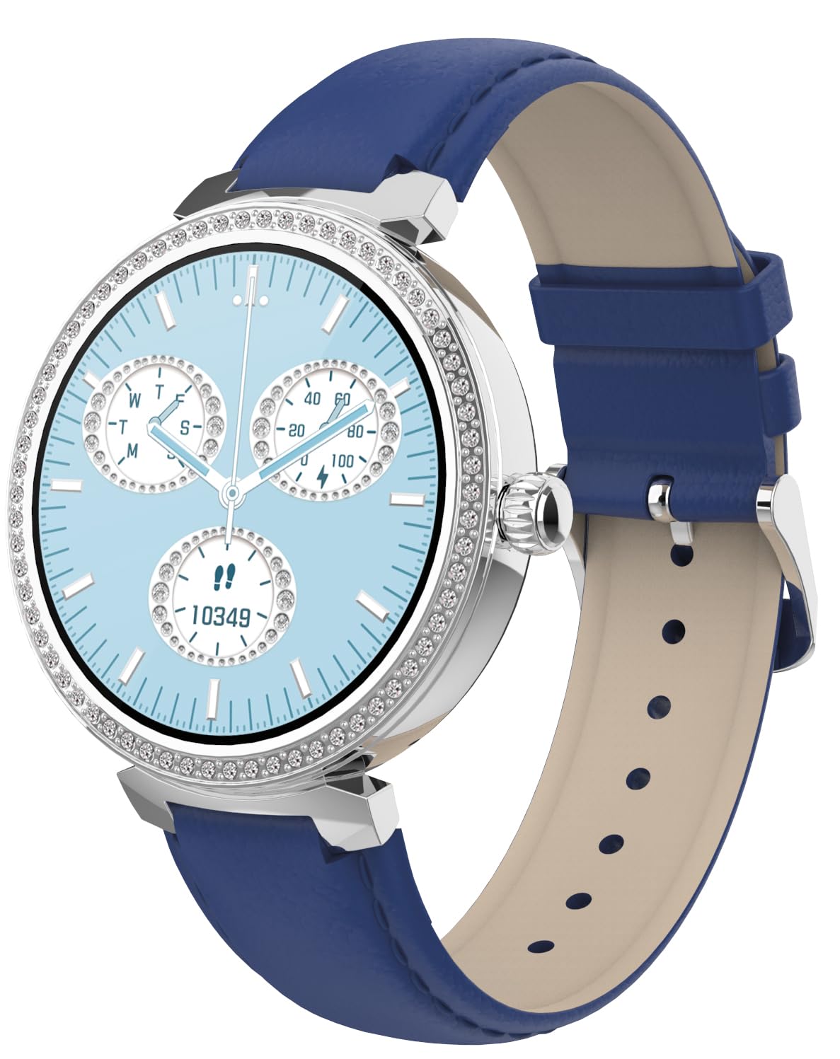SMARTY2.0 - Smartwatch SW062 - Color Azul/Lila - Llamada Bluetooth, Control del sueño, frecuencia Cardiovascular en Tiempo Real, Resistencia al Agua IP67 - Correa de PU - Dimensiones 39,8 x 10,5 mm,