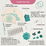 KnitPro Needle, Acero aleado, Azul, One Size