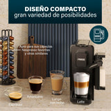Princess Capsule and Latte Pro Cafetera de Cápsulas, Compatible Nespresso, Leche Automática, 20 Bares, 1400W, Libre de BPA, Partes Lavables, Apagado Automático, 01.249455.01.001