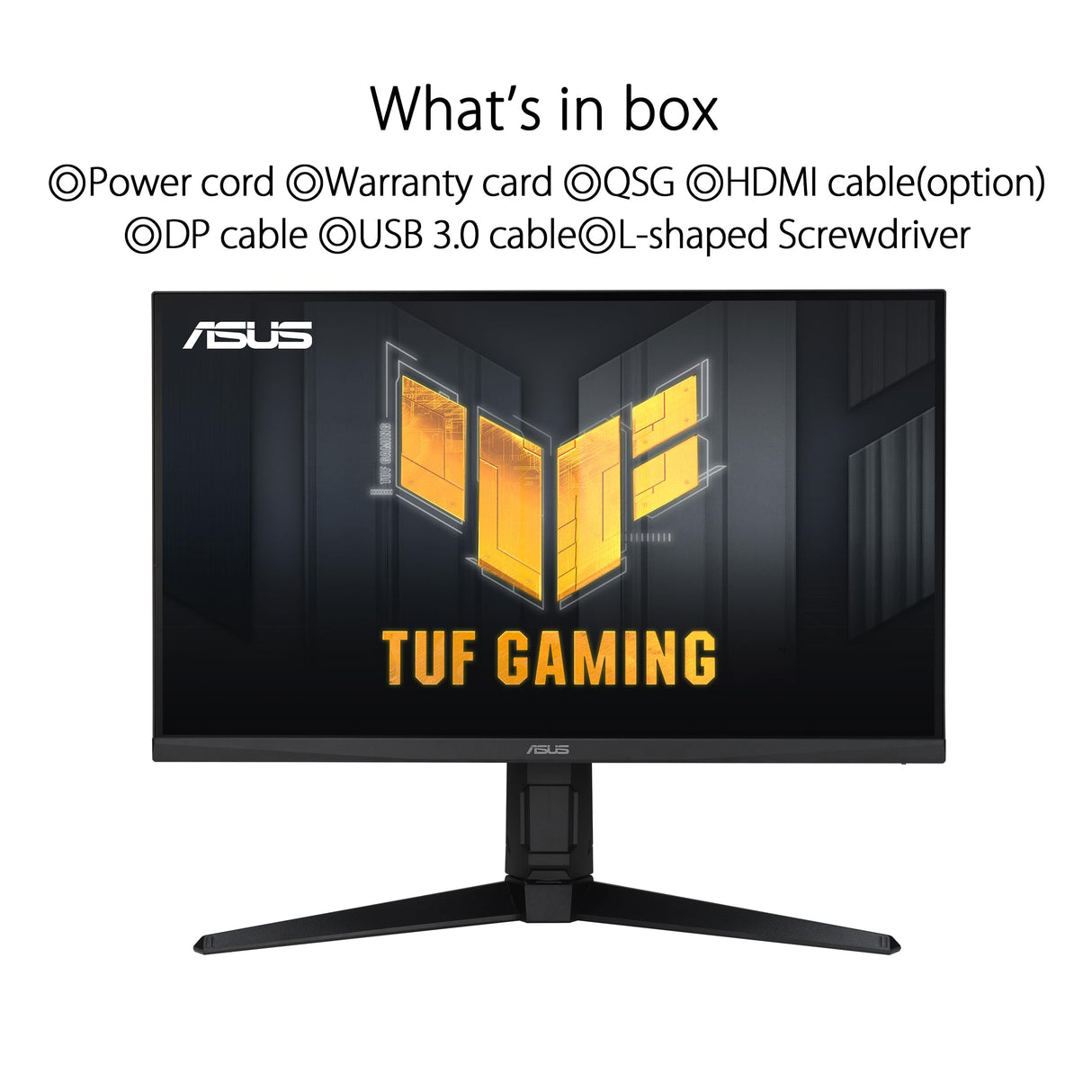 ASUS TUF VG27AQL3A Monitor Gaming 27" (QHD, 180 Hz, Fast IPS, ELMB Sync, Freesync Premium™, compatible con G-Sync, VESA AdaptiveSync Display 180 Hz, Variable Overdrive, 130 % sRGB, DisplayHDR™ 400)