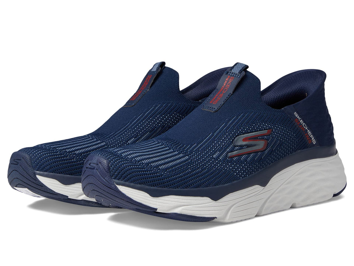 Skechers MAX Cushioning Elite Advantageous, Sneakers,Sports Shoes Hombre, Navy Textile/Synthetic, 45 EU