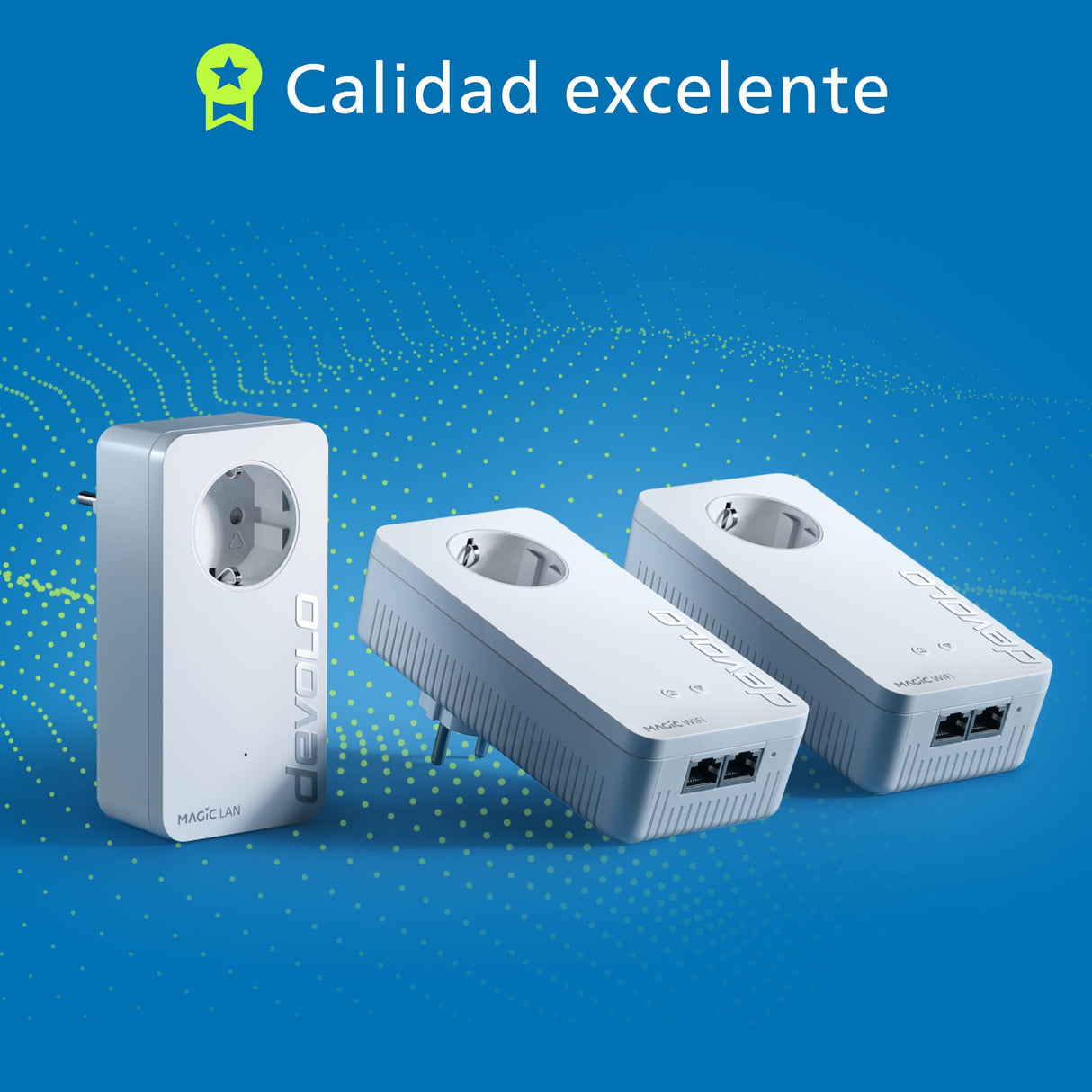 Devolo Magic 2 WiFi 6 Multiroom Kit, Adaptador WiFi Powerline, hasta 2.400 Mbps, Toma Mesh WiFi, 2X conexión Gigabit LAN, Punto de Acceso, Blanco