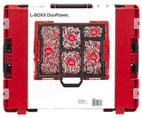 fischer Caja de tacos surtida, Rojo Y Gris, 910 uds