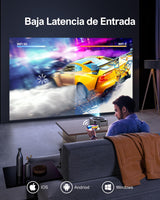 ULTIMEA Proyector Full HD 1080P Nativo con Auto Focus/Keystone, Proyector 4K Supporto Cine en Casa 21000Lux, Proyector 5G WiFi Bluetooth, Proyectores Cinema para iOS Android Phone/TV Stick/Laptop