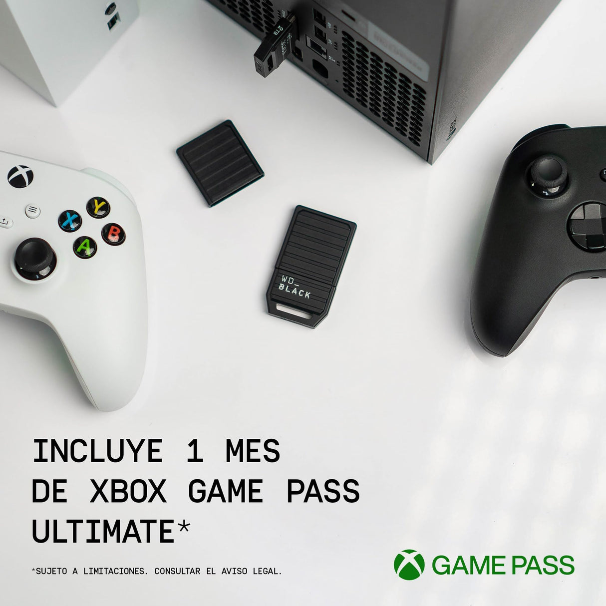 WD_BLACK C50 2 TB Tarjeta de expansión para Xbox (Compatible con la Serie X|S, Plug-and-Stay, Velocity Architecture, Reanudación rápida, Subscripción gratuia de 1 Mes de Xbox Game Pass) Black