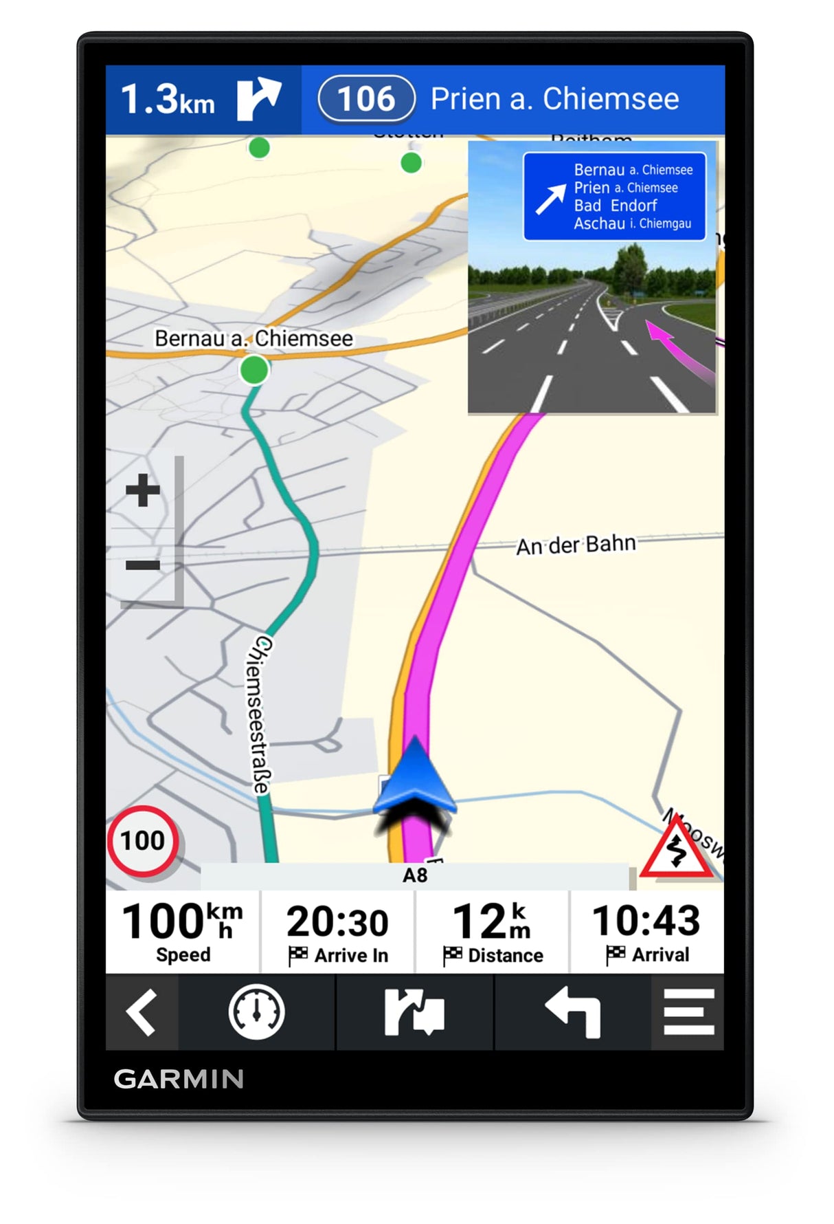 Garmin Navegador para Coche, Negro, 8'' (20,32 cm)