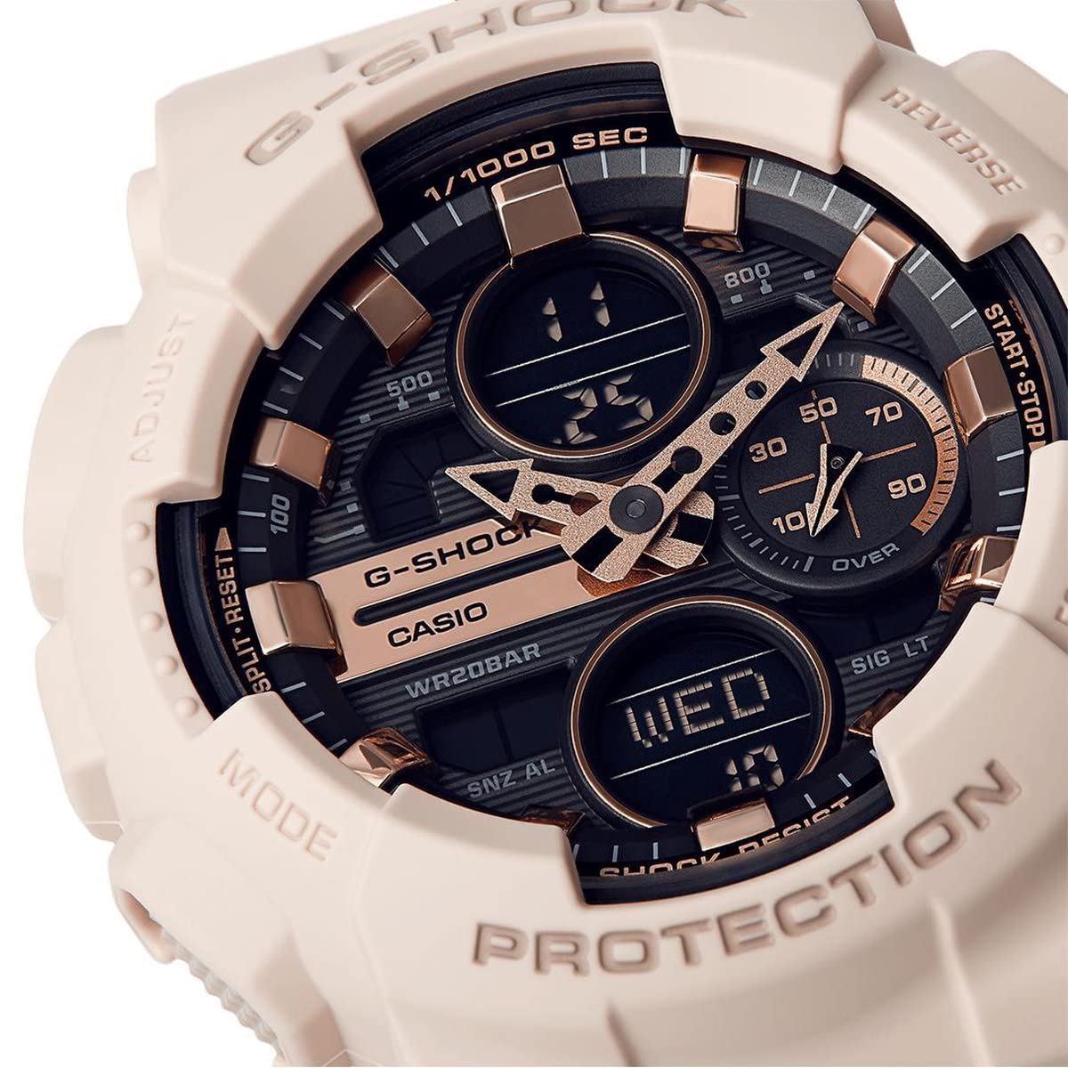 Montre - CASIO - G-Shock Classic Femme Blanc - Chrono 1/1000eme de s. - 5 alarmes - Etanche 20 bars