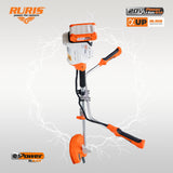 RURIS - Desbrozadora con batería 3024e - Motor sin escobillas - Ancho de Corte 300 mm (Alambre) / 255 mm (Hoja), Asas ergonómicas, batería de 20 V Li-Ion 4 Ah y Cargador Incluido
