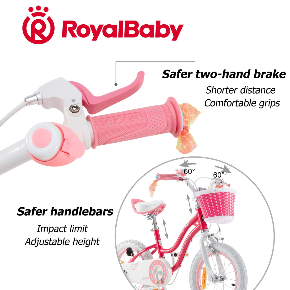 Royal Baby Stargirl Bicicletas para niños, Rosa, 12 Inch