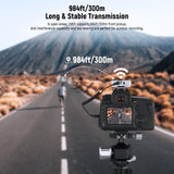 NEEWER CM31 Micrófono Lavalier Inalámbrico con 8GB Almacenamiento Batería 24H Grabación 14H Alcance 820 Pies 48KHz Cancelar Ruido 24Bit para iPhone iPad Android PC Youtube/TikTok Stream Podcast