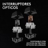 Logitech G PRO X 60% LIGHTSPEED, Miniteclado inalámbrico para gaming, mecánico compacto, RGB LIGHTSYNC, Bluetooth, teclas de PBT, interruptores ópticos GX táctiles, QWERTY US, Negro