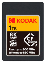 Kodak - Tarjeta CFexpress Tipo A 1TB - Alta Velocidad 1700MBps - Compatible con cámaras de Fotos y vídeo 8K/4K - 6 g - Almacenamiento fiable y rápido para Profesionales