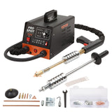 VEVOR Extractor de Clavos para Carrocería 3kW Soldador por Puntos 6 Modos de Soldadura Herramienta de Reparación de Abolladuras de Carrocería 16 Accesorios para Eliminación de Abolladuras de Vehículos