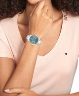 Tommy Hilfiger Reloj Analógico de Cuarzo Multifunción para Mujer con Correa de Acero Inoxidable Plateada - 1782745