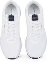 Tommy Hilfiger Low Profile Sneaker Hombre Lightweight Knit Calzado Deportivo, Blanco (White), 43