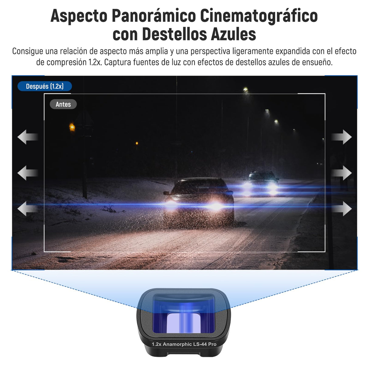 NEEWER Juego de 3 Filtros ND (ND2-32 Variable, CPL, Difusión Negra 1/4) y Lente Gran Angular 0.75X, Lente Macro 2X, Lente Anamórfica Azul 1.2X, Protectores Compatibles con dji Osmo Pocket 3, FL-B28