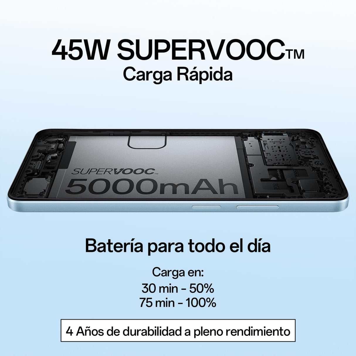 OPPO A60 4G - Smartphone Libre, 16GB(8GB+8GB) 256GB, Pantalla HD+ LCD 6.7", Cámara 50+2+8 MP, Android, Batería 5000mAh, Carga Rápida 45W - Morado