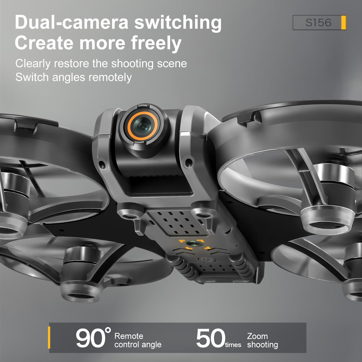 OBEST Drone con cámaras dobles, control remoto de pantalla de 4,5 pulgadas, juguete volador con luz nocturna LED, cámara ajustable de 90°, con tarjeta SD, 2 baterías