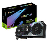 Gigabyte GeForce RTX 4080 Super Aorus Master - (núcleo de 2625 MHz, 16 GB GDDR6X 23000 MHz 256 bits, PCI-E 4.0, 3 DP 1.4, 1 HDMI 2.1a, NVIDIA DLSS 3.5, GV-N408SAORUS M-16GD)